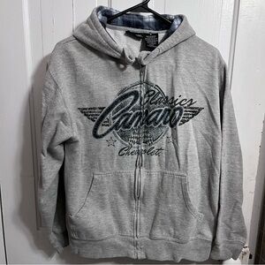 Blue and Gray Plaid Camaro Hoodie